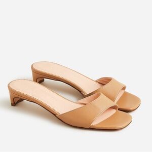 J. Crew Lina Kitten-Heel Sandals in
Light Caramel